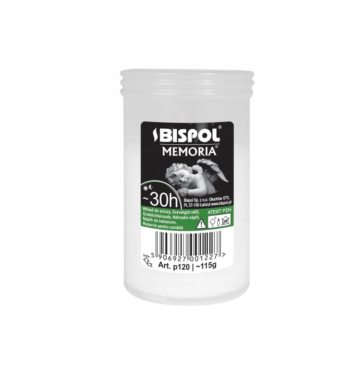 Bispol - Parafine Inzet - 30 uur - Wit - Geperst