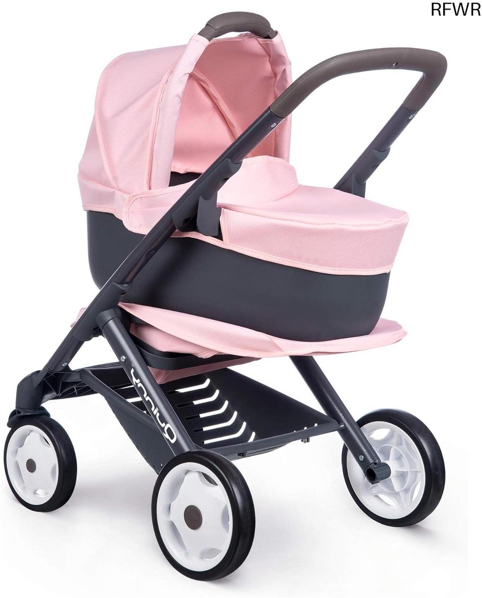 RFWR® Multifunctionele Poppenwagen 3-in-1 - Roze - Voor Poppen Tot 42 cm - Geschikt Voor Kinderen Vanaf 3 Jaar