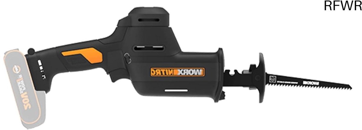 RFWR® Accu-reciprozaag 20 V met borstelloze motor en LED-licht – krachtig, licht en compact
