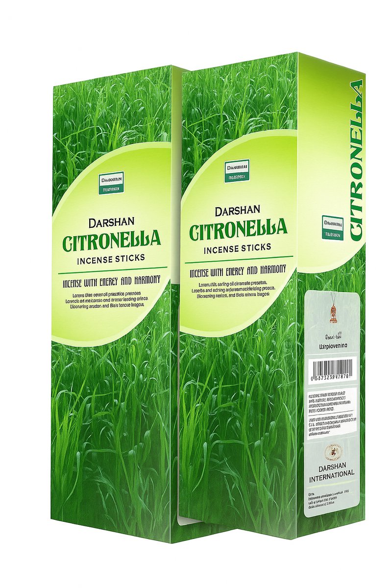 Darshan - Anti-muggen wierook - Anti-wespen wierook - Citronella - 240 stokjes