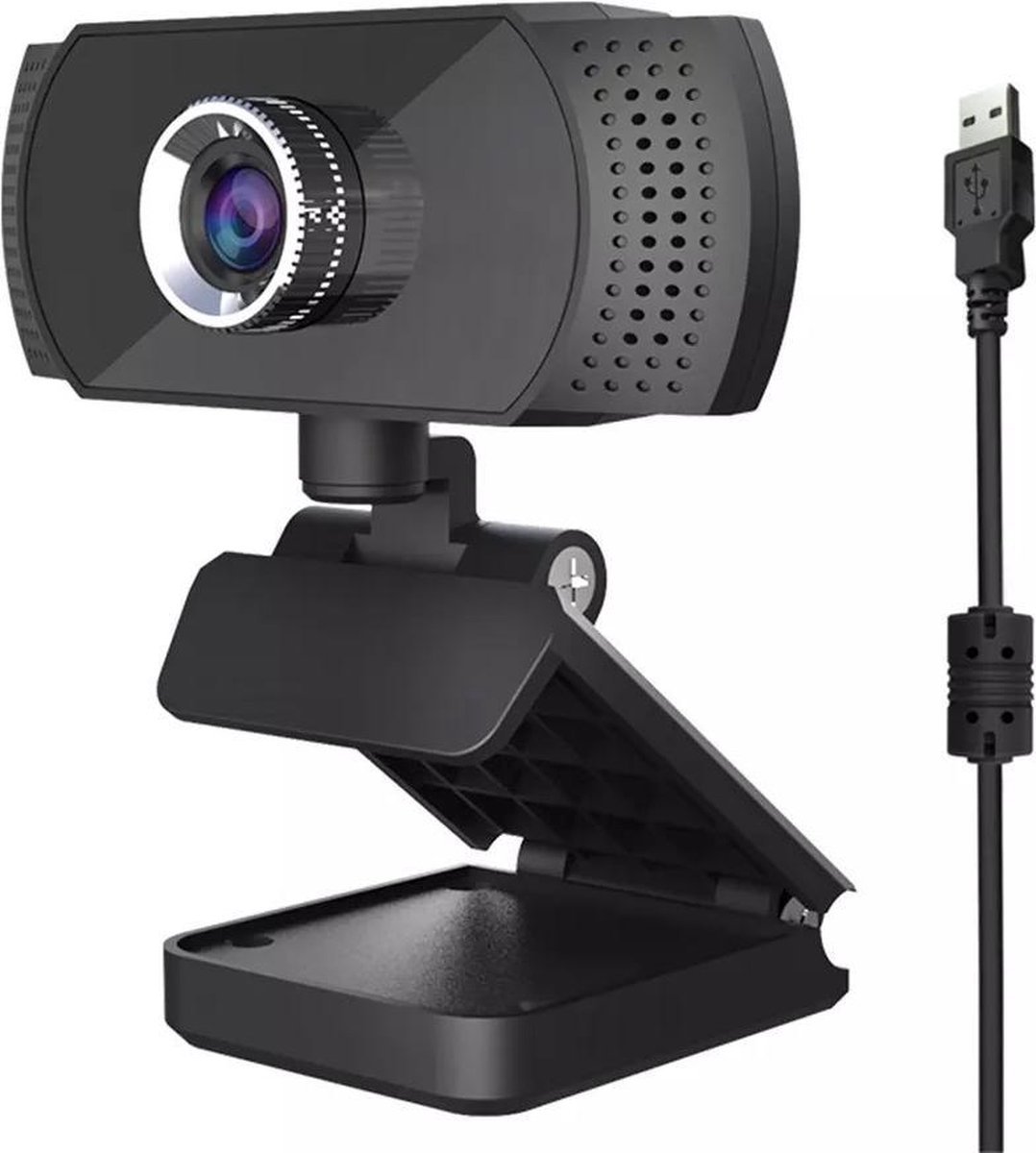 USB Webcam 720P HD – Met Ruisonderdrukking Microfoon – Plug & Play – PC Camera – Voor Laptop en Desktop