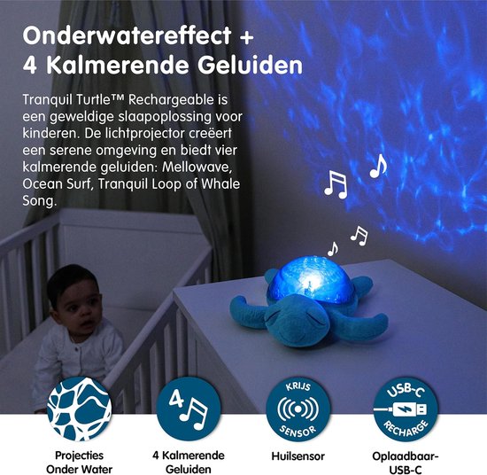 RFWR® Nachtlampje met Oceaanprojectie en Geluiden voor Kinderen van RFWR — afbeelding 5