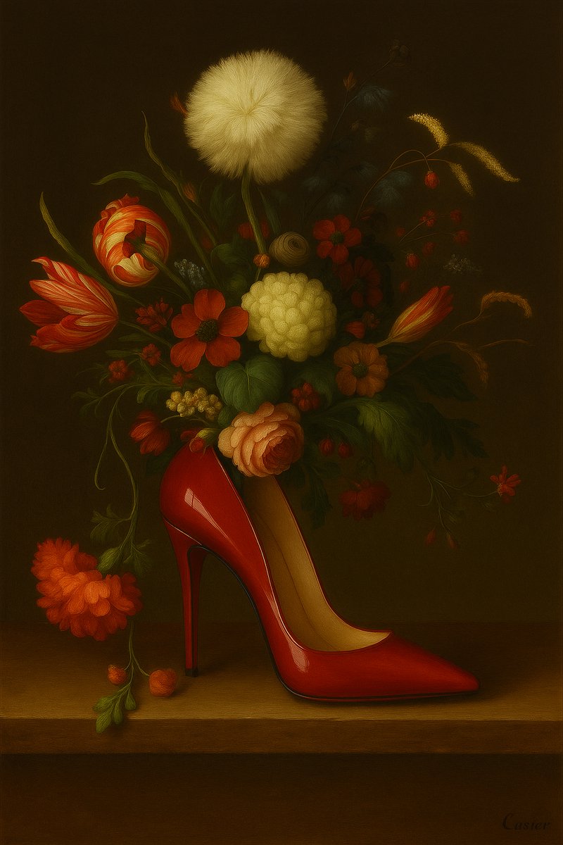 La Fleur Rouge- Luxe Wandkunst op Maat – Art-Empire Plexiglas 5mm – Aluminium Ophangsysteem voor Zwevend Effect – Galerie-kwaliteit
