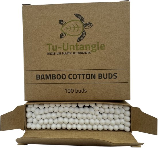 Tu-Untangle Coton-Tiges Écologiques en Bambou – 400 pcs – Bâtonnets OREILLES Biodégradables & Zéro Plastique – Emballage Recyclable