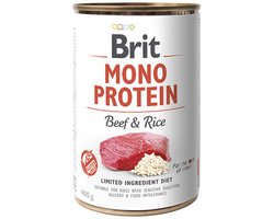 Brit Blik Care Mono Protein 400 g - Hondenvoer - 6 x Rundvlees&Rijst