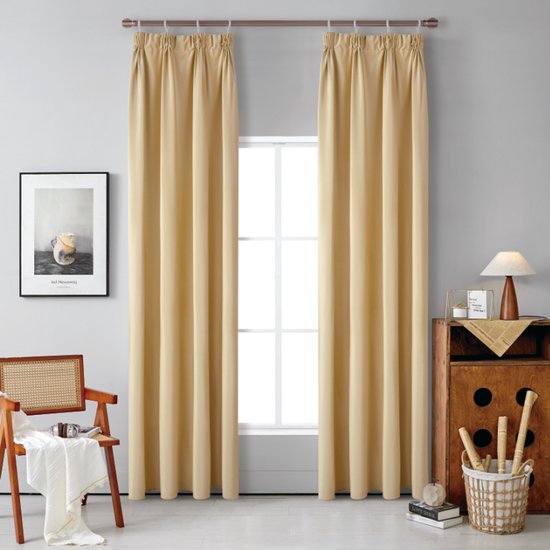 SB Line Verduisterend Gordijn – 140 x 260 cm – Met Plooiband – khaki