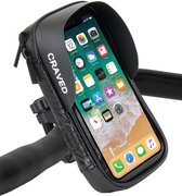 Support de téléphone étanche pour vélo - Convient également pour scooter et moto - Support universel pour smartphone - Zwart - Avec espace de rangement