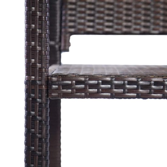 vidaXL Tuinbank 122 cm poly rattan bruin