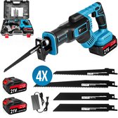 Bol.com Vesto® Accu Reciprozaag – 21V Li-Ion – Incl. 2 Accu’s Zaagbladen & Koffer – 25mm Slag – Voor Hout Metaal & Kunststof – S... aanbieding