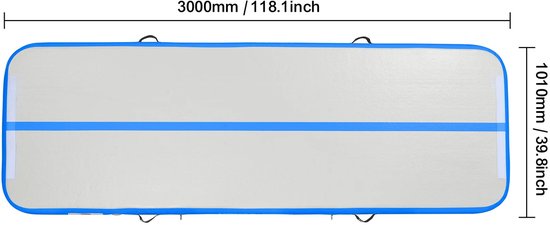 Air Track Mat opblaasbare gymnastiek, tumbling-mat, pvc, ronde yogamat, gymnastiekmat, met