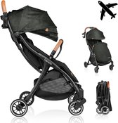 Lionelo Julie One Buggy - Kinderwagen tot 22 kg - Premium - Automatisch Opvouwbaar - Rugleuning tot Ligpositie - Ventilatiepaneel - Verlengde Kap met Venster - Eco-leer Details - Inclusief Voetenzak, Bekerhouder, Muskietennet, Transporttas