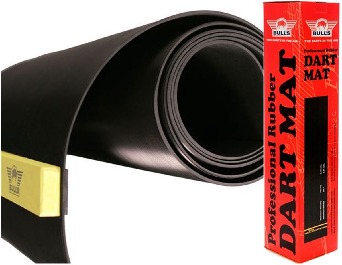 Bull's - Dartmat - Zwart - 300x60 cm - Houten Oche