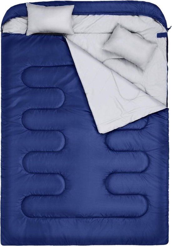 Double Sleeping Bag Adult Outdoor Camping Thickened Warm Keeping And Cold Proof Quilt Dual Use