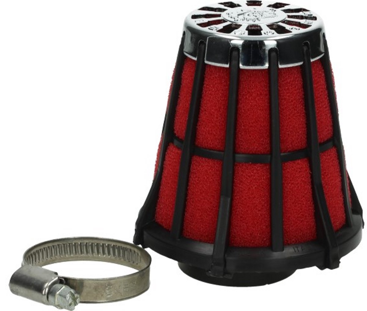 Luchtfilter Malossi E5 32mm recht zwart open