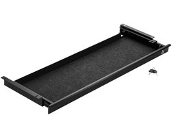 CAVO Stalen Documentenlade 850 mm zwart afsluitbaar met kabeldoorvoer Lade voor bureaus