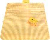 Solud® Picknickkleed 200x200cm Waterdicht Geel - Buitenkleed - Strandlaken - Buitentapijt - Tuintapijt - Strandmat