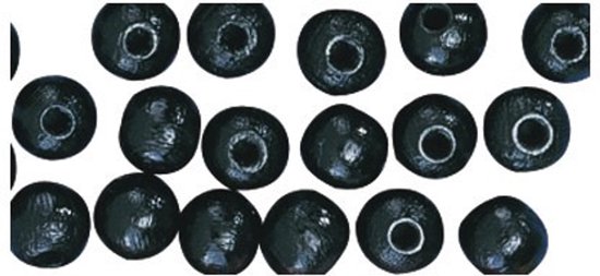 Perles de bois passe-temps noires 10 mm - 208x pièces - Fabrication de bijoux DIY - Matériel de passe-temps de Perles