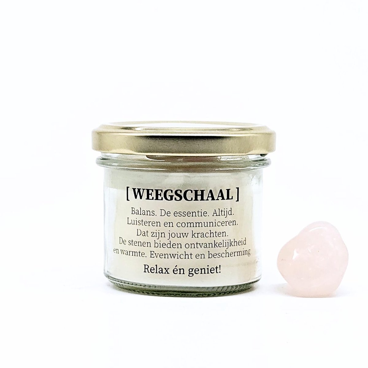 Sterrenbeeld kaars met edelsteen - Weegschaal - 5cm
