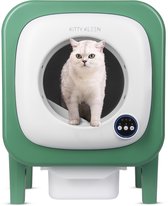 Bol.com Kitty Kleen - Automatische kattenbak met Ventilatie Systeem - Groen - Inclusief APP + Video Camera - Zelfreinigende Katt... aanbieding