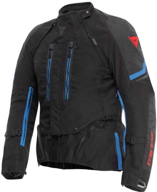 Dainese Super Adventure Absøluteshell™ Zwart Blauw Waterdichte Textiele Motorjas - Maat 50 - Jas