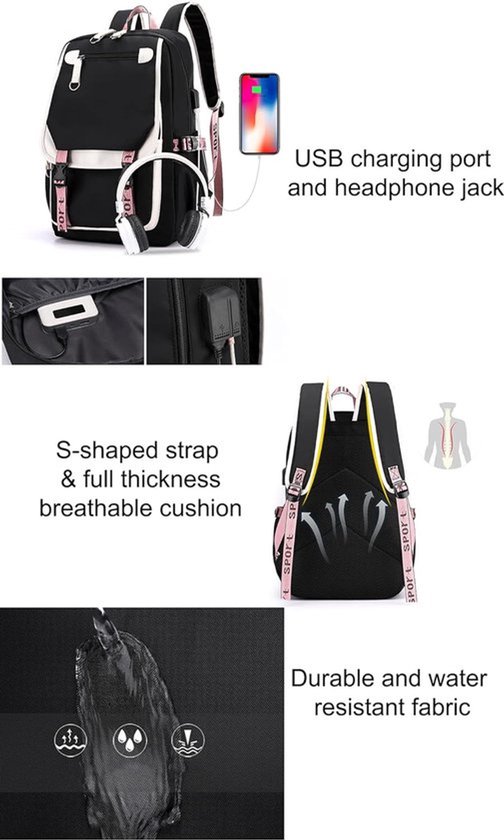SellerFun Casual rugzak voor tienermeisjes en middelbare school, damesrugzak voor dagelijkse reizen en laptoptas, Roze, 29 Liters