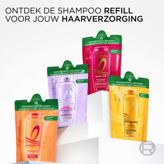 L'Oréal Elvive Dream Lengths Shampoo Refill - 3 x 250 ml - Voordeelverpakking