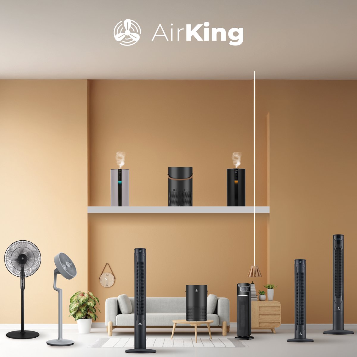 AirKing Luchtbevochtiger - Humidifier Zwart - Bevochtiger huiskamer slaapkamer - Topfill - 3.5 Liter - Hygrometer - Aroma thumbnail 7