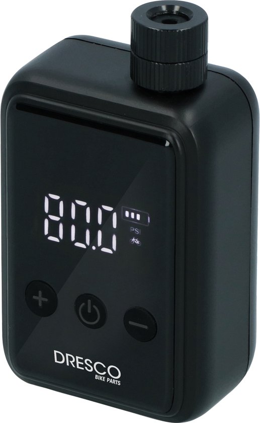 Pompe à vélo électrique compacte Dresco – 125 PSI – Rechargeable par USB-C – Pour vélo, moto et ballon