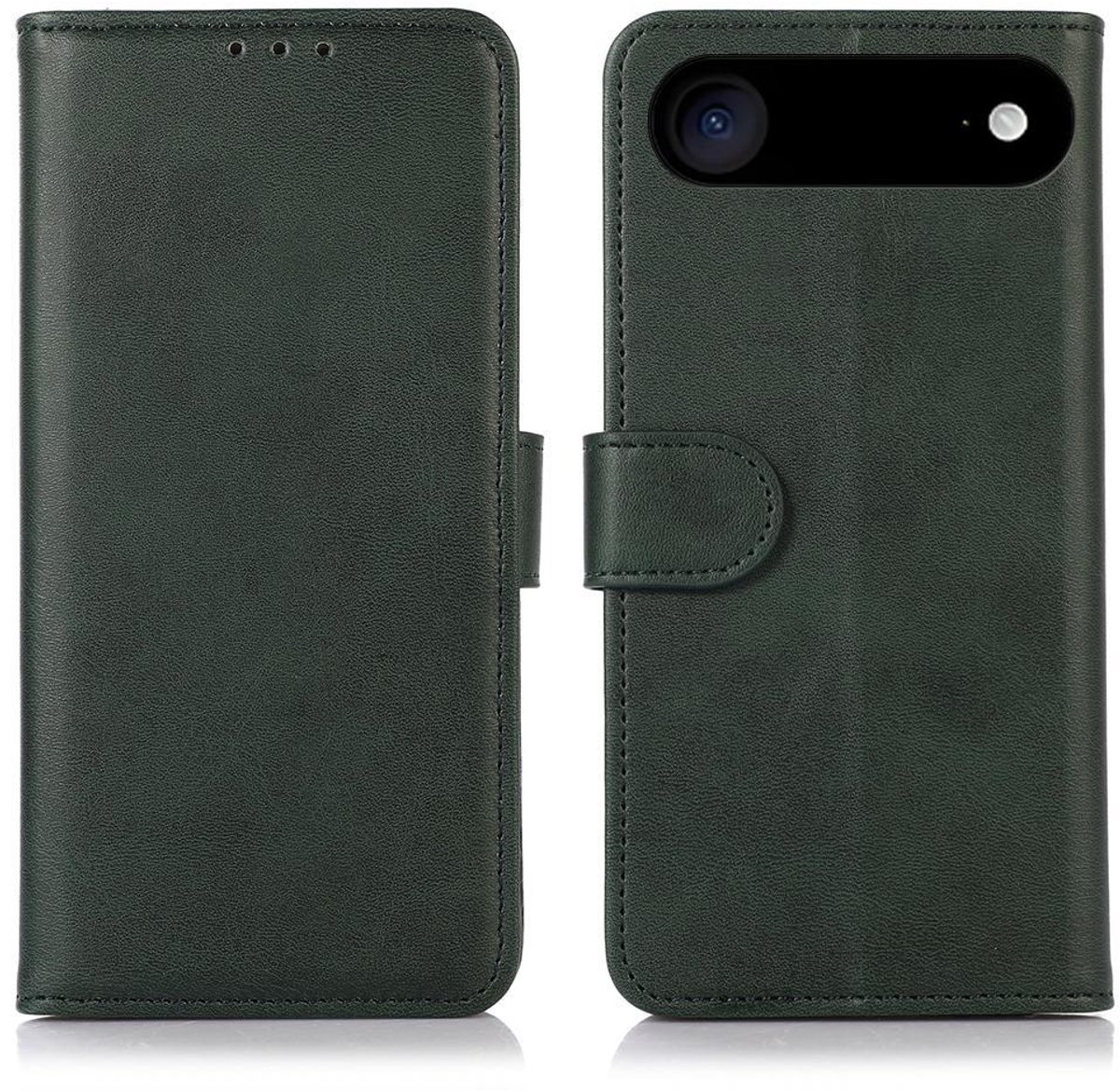 Mobigear Telefoonhoesje geschikt voor Apple iPhone Air Hoesje | Mobigear Wallet Bookcase Portemonnee | Pasjeshouder voor 3 Pasjes | Telefoonhoesje voor Pinpas / OV Kaart / Rijbewijs - Groen