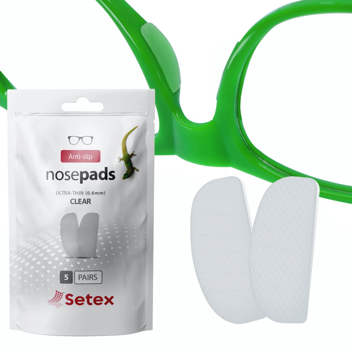 Setex anti-slip neuspad ultra-dun 0.6mm | transparant | 5 paar