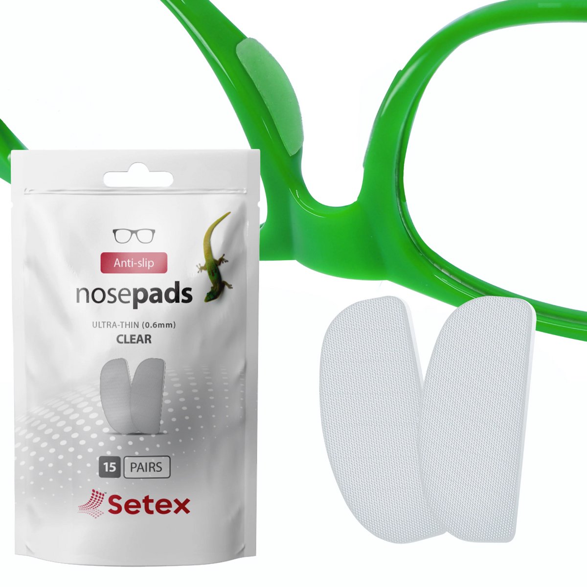 Setex anti-slip neuspad ultra-dun 0.6mm | transparant | 15 paar