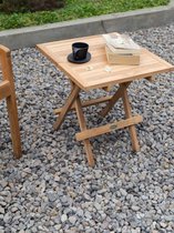 Teakea - Tuin Teak Bijzettafel Inklapbaar 50x50x45 | Picknick Tuintafeltje
