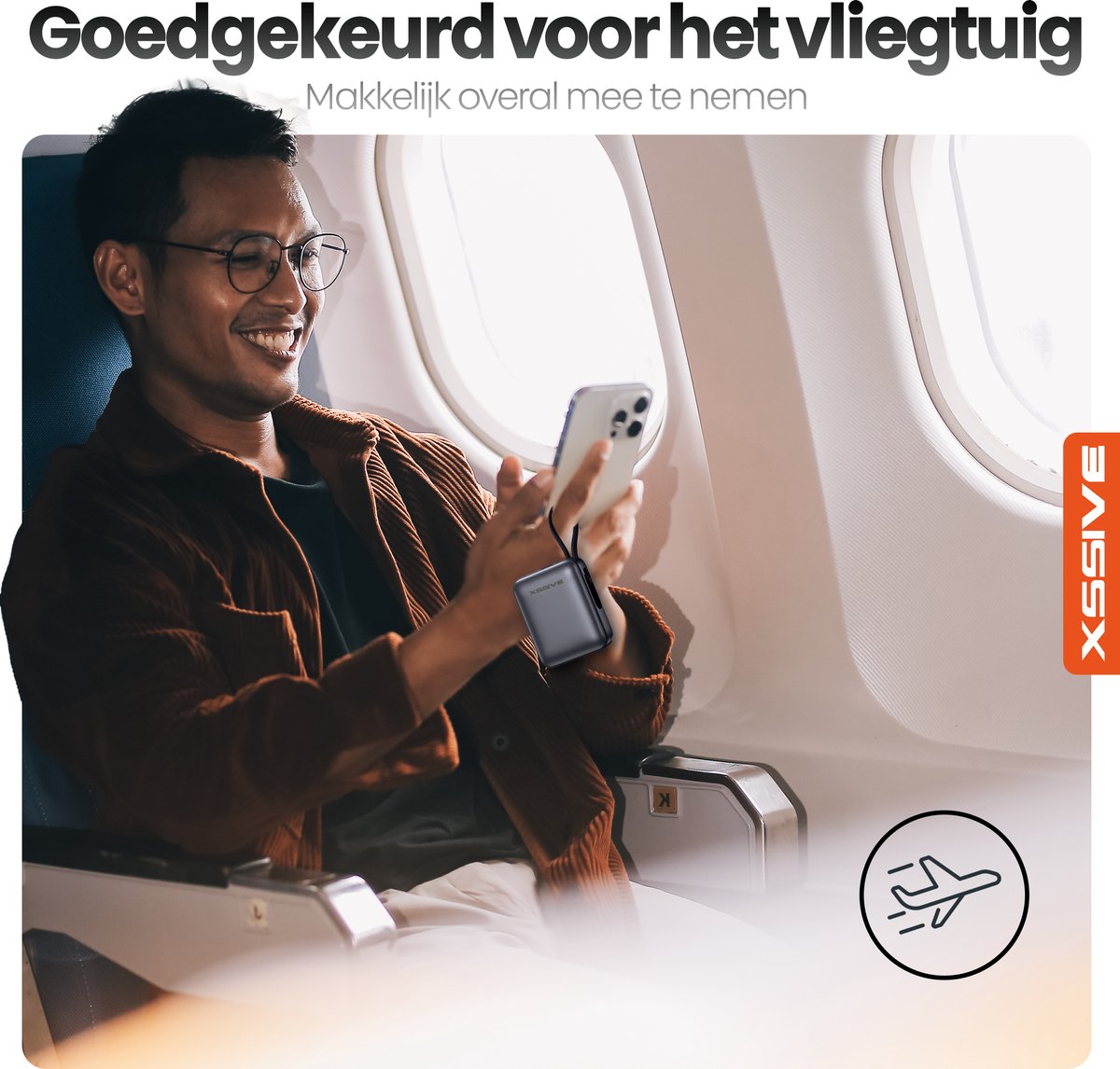 Xssive PB46 Powerbank 20000 mAh met Ingebouwde Kabels - afbeelding 2