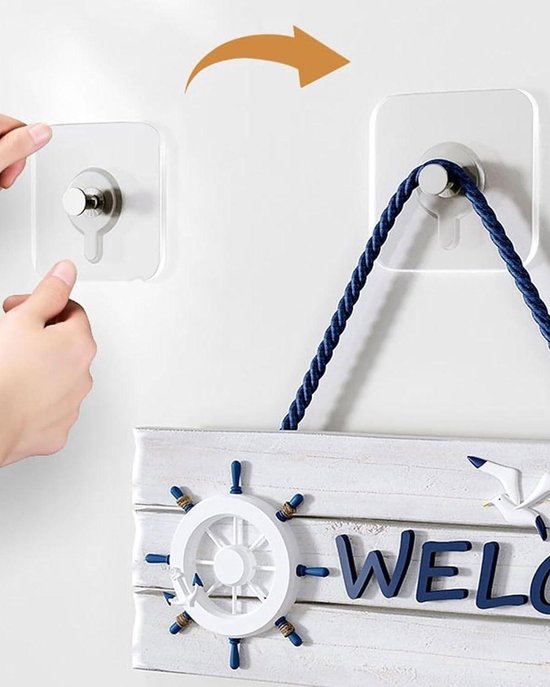 KXUSW 16 stuks fotohaken, zelfklevend, om op te hangen zonder boren, kleefspijkers voor fotolijsten, kleefhaken, fotohaken, zonder boren, voor decoratieve schilderijen/fotolijsten/posters