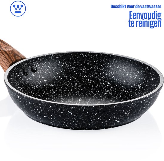 Westinghouse Koekenpan – Ø 28 cm – Inductie Pan – Black Marble Wood