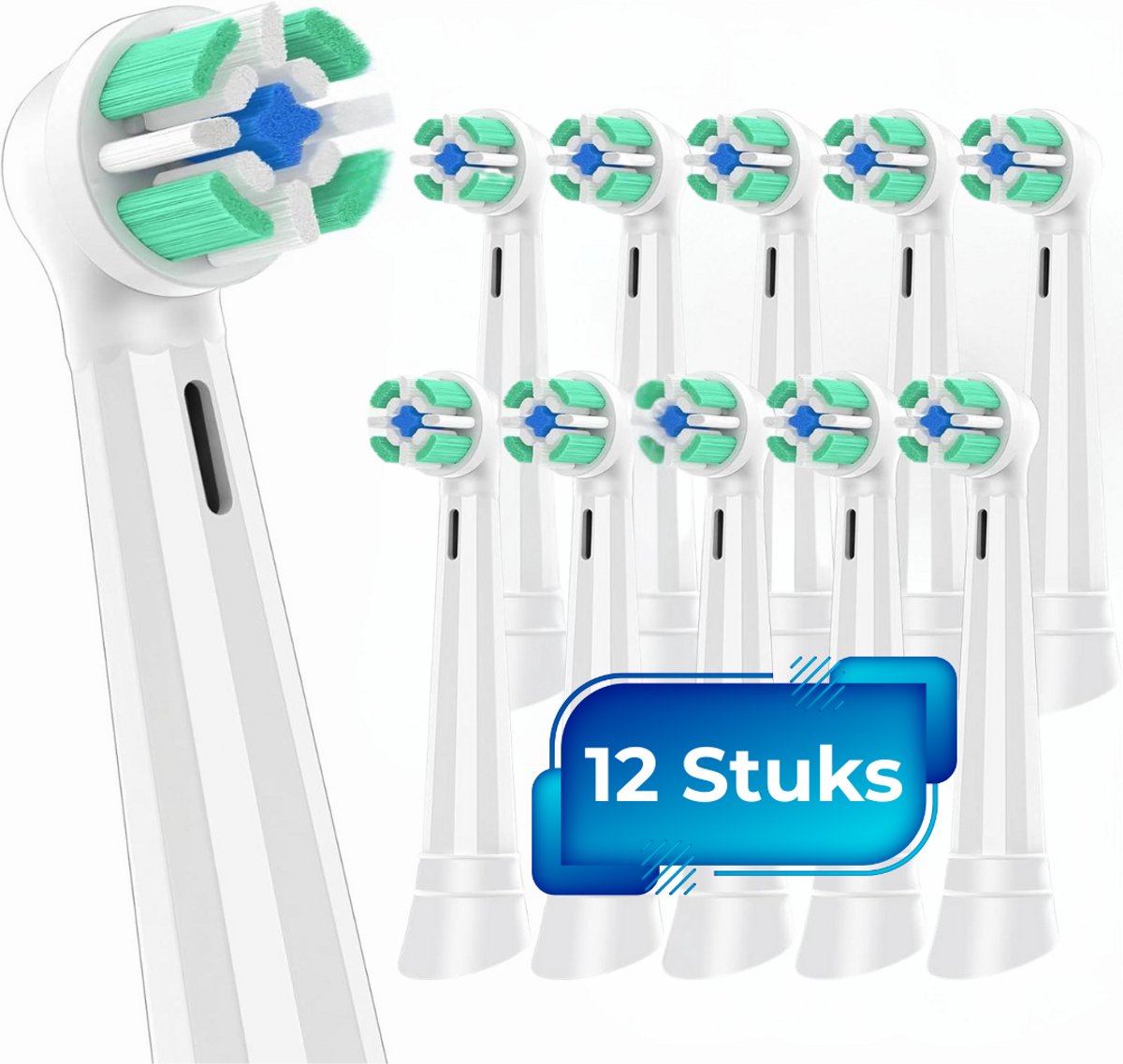 Opzetborstels geschikt voor Oral-B iO tandenborstels - 12 Stuks - Geschikt voor oral b io opzetborstel