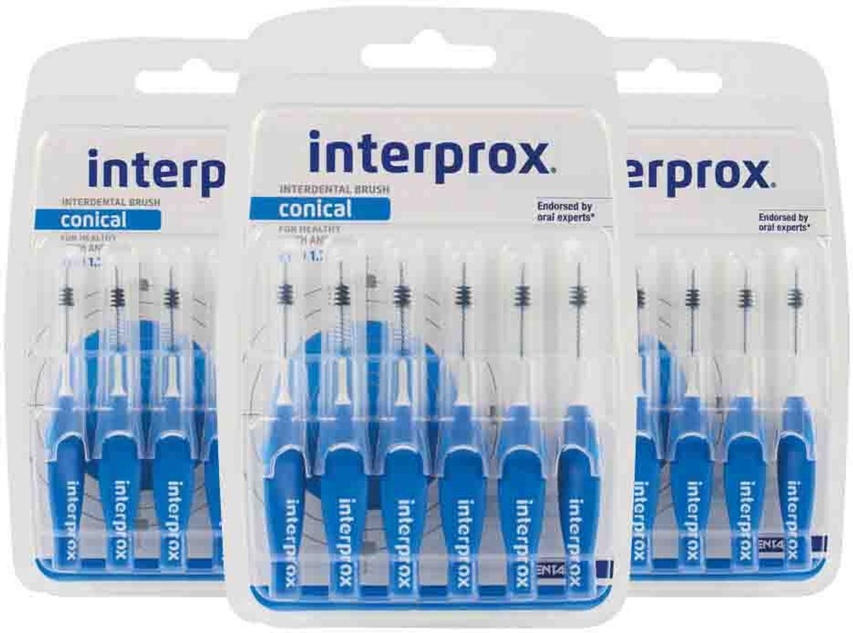 Goedkoopste Interprox Premium Conical - 3.5 tot 6 mm - 3 x 6 stuks - Voordeelpakket