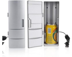 Title: Portable USB Mini Fridge - Cans Beer Cooler Small Beverage Fridge for Home Office Camping and Car