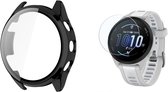 Screenprotector + Hardcase (Zwart) geschikt voor Garmin Forerunner 165