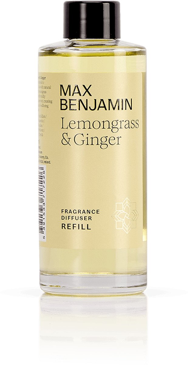Max Benjamin navulling voor geurstokjes 150ml - lemongrass & ginger