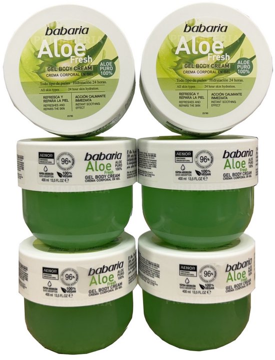 Voordeelset met 6 x Babaria Gel Aloe Vera 400ml - Voor een goede verzorging  met Aloe... | bol