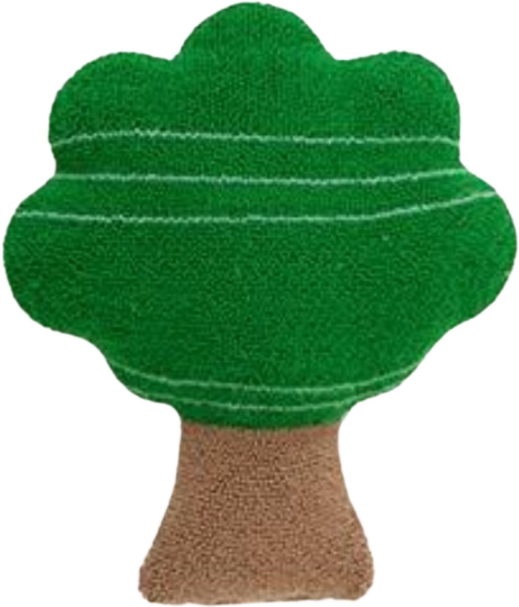 Boom - Sierkussen in vorm van Boom - Vormkussen – 40x50 cm Groen/Bruin – Luxe Pluche Sierkussen voor Kinderkamer & Woondecor – RBAN SPCTRA®