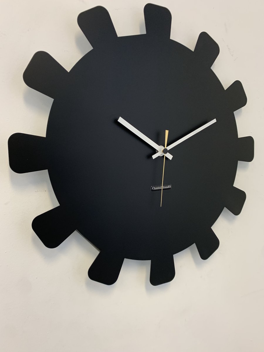 MOSA CLOCK Wandklok BLACK SUN XL Modern Industrieel Design