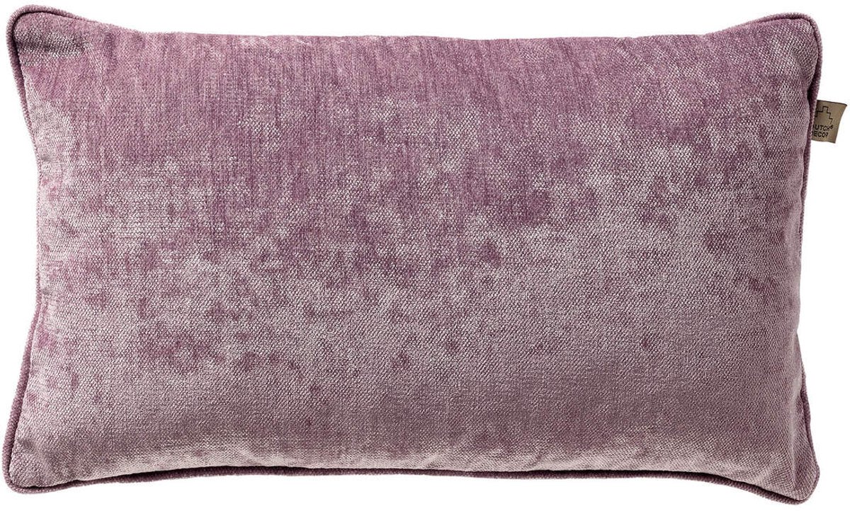 Dutch Decor LEWY - sierkussen 30x50 cm - glansvelours - Dusky Orchid - paars - Inclusief binnenkussen - Luxe kussens voor woonkamer & bank Licht paars