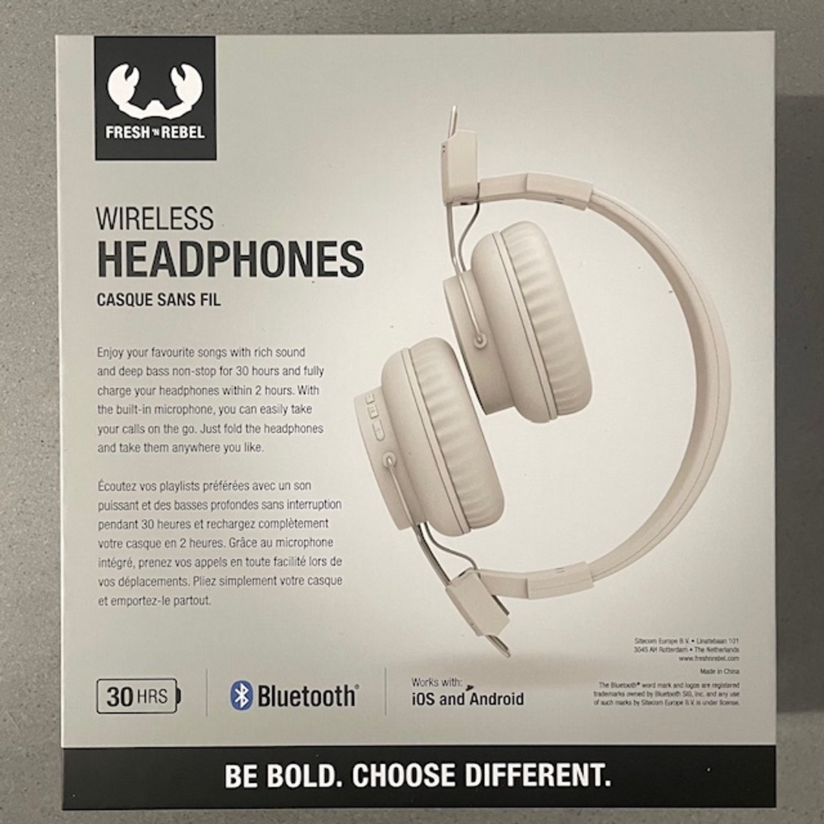 Fresh 'n Rebel Draadloze Koptelefoon Grijs - 30 Uur - afbeelding 2