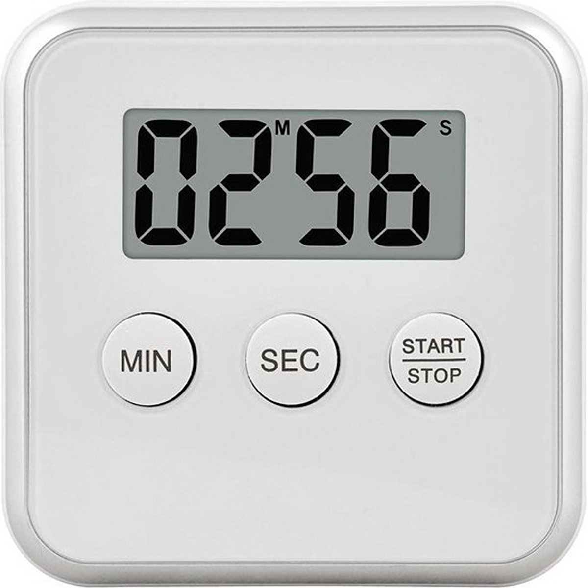 Knaak Digitale Kookwekker - Digitaal Display - Magnetisch & Met Standaard - Wit - Keukenwekker