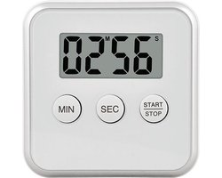 Knaak Digitale Kookwekker - Digitaal Display - Magnetisch & Met Standaard - Wit - Keukenwekker
