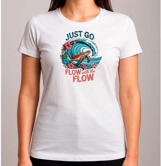 Just Go Flow - T Shirt - FunnyVibes - LOL - Cute - TeGrappig ...