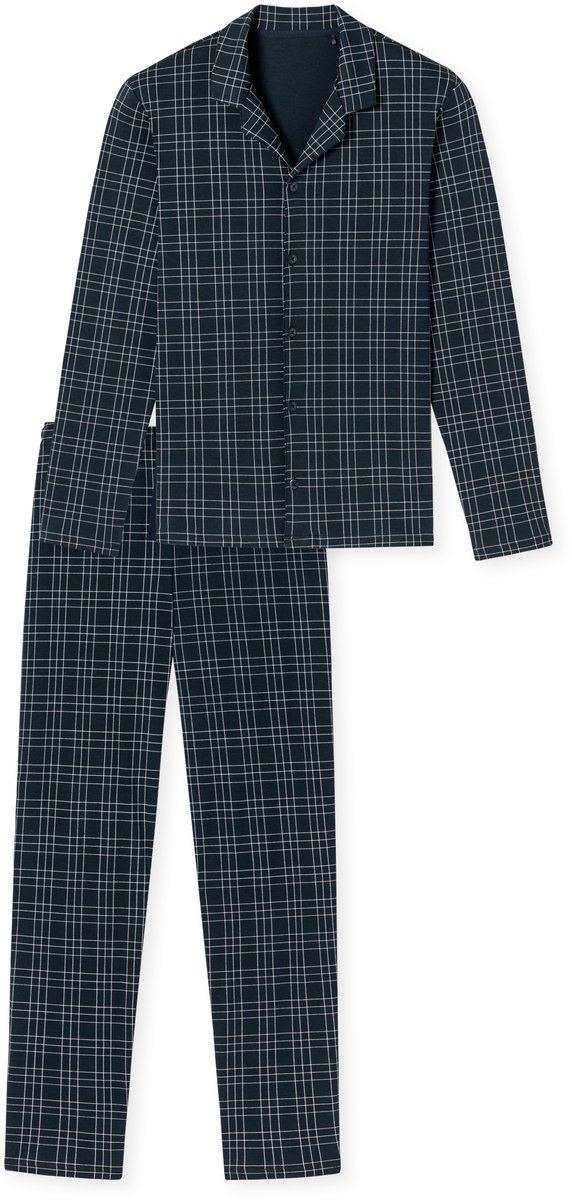 Schiesser Fine Interlock - Pyjama – 180272 – Night Blue - 50 nachtblau