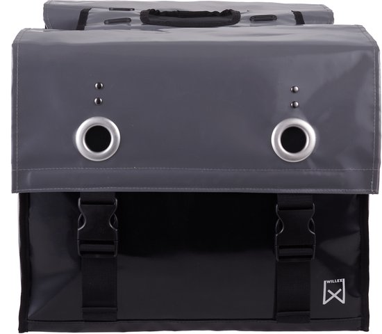Willex - Dubbele Bisonyl Tas - 52L - Grijs/Zwart - Universele Bevestiging - De Klassieker — afbeelding 2